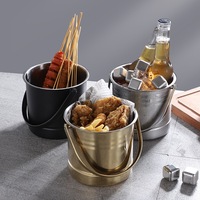 Seau à glace de luxe en acier inoxydable à double paroi pour champagne, bière et boissons, idéal pour bars et fêtes – Seau à glace de haute qualité