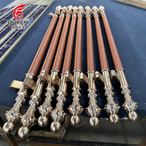 Châu Âu sang trọng nội thất cửa kính xử lý tùy chỉnh da cam thép không gỉ cửa chính cho khách sạn biệt thự cửa trước xử lý - Product Image 1