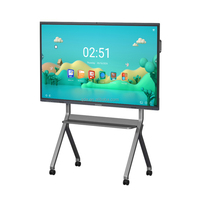 Tableau blanc interactif intelligent QDE New Ideas 4K Android à écran tactile, panneau LCD/LED, format 16:9, garantie 1 an