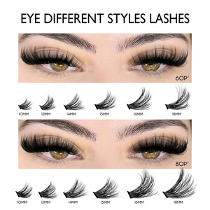 Diy Handmade Synthetic Fiber <strong>Lash</strong> <strong>Extensions</strong> D Curl Natural Style False Eyelashes 30D 40D 50D 60D 80D 100D Mix Full <strong>Strip</strong> for - Product Image 6