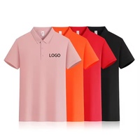 Hoogwaardige heren zomer gebreide polyester anti-pilling snel drogende korte mouw 180g effen ontwerp effen patroon op maat