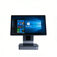 HONGWEN HW-4S Prix d'usine Caisse enregistreuse POS tout-en-un en alliage d'aluminium 15,6 pouces Système tactile Intel I5 8+128 Go Gris