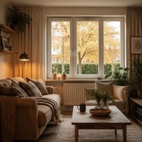 Fenêtre à double vitrage en PVC isolant pour maisons résidentielles écoénergétiques et appartements modernes, design tendance pour la maison