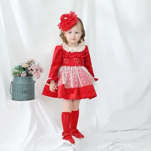 فستان الأميرة الصغيرة, فستان الأميرة الصغيرة طراز الأميرة الإسبانية بعمر 1-6 سنوات بأكمام ضيقة مناسب للكريسماس