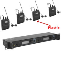 Système de monitoring intra-auriculaire sans fil UHF professionnel à double canal avec 4 récepteurs pour la scène