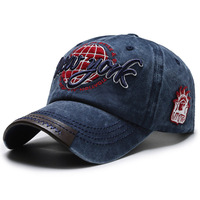 Casquette de baseball sportive en jean lavable, style rétro vieilli, brodée, réglable, unisexe, protection solaire extérieure