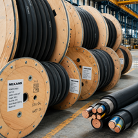 Cable de Alimentación de 3 Núcleos con Aislamiento de Goma de 250V, Conductor de Cobre de 1.5-240 mm², Cable de Suministro Eléctrico Subterráneo Industrial