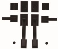 Poignée de porte double entrée principale avec serrure, boîtier en alliage de zinc, insert en laiton, clés en laiton/acier, entraxe réglable, conception haute sécurité