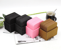 Sous-verres ronds en feutre coloré découpés au laser de 10 cm, épaisseur 5 mm, avec support, et sets de table en feutre en forme de support pour la vente en gros