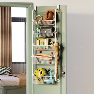 Storage <strong>Baskets</strong> 6 Layers Door Hook Storage Rack Without Punching Back <strong>Hanging</strong> Home Organize Mesh Metal <strong>Wire</strong> Other Storage <strong>Basket</strong> - Product Image 6