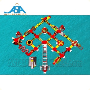 Tùy chỉnh ngoài trời thiết bị giải trí <span class=keywords><strong>Inflatable</strong></span> công viên nước trở ngại khóa học người lớn nổi đảo - Product Image 6