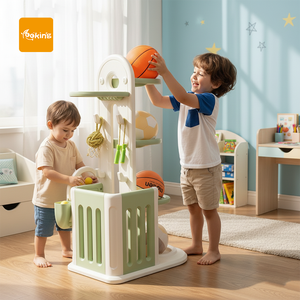 Estante de almacenamiento seguro para gabinetes de niños para organizar equipo de baloncesto y fútbol para sala de estar dormitorio comedor gabinete de uso al aire libre - Product Image 1