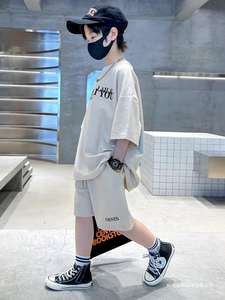 लड़कों के लिए ग्रीष्मकालीन खेल सूट के नए कपड़े सेट, शर्ट शॉर्ट्स 2 पीसी बच्चों के कपड़े पहने - Product Image 5