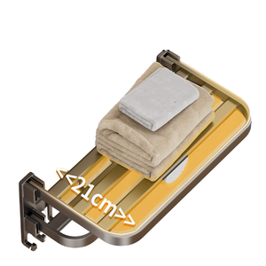 Modern Gun Grey Aluminum Toalheiro Banho Integrado Hanger WC Six-Piece Acessórios Do Banheiro Set - Product Image 3