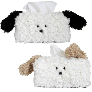 Boîte/sac à mouchoirs en peluche mignon en forme de chiot, parfait pour le style japonais et coréen, idéal pour la décoration du salon et du bureau. - Product Image 5
