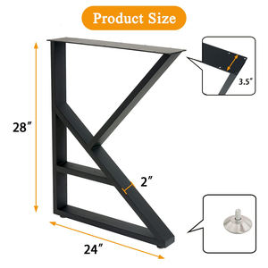 Chân bàn thép hình chữ K bán chạy, chân bàn cà phê màu đen, chân bàn ăn, khung chân bàn để bán - Product Image 3