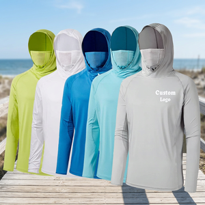 Sudadera con Capucha de Protección Solar UPF 50 para Pesca, Ligera, Transpirable, de Secado Rápido, Manga Larga, Camiseta para Exteriores con Protección UV, Top con Capucha para Verano - Product Image 4