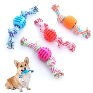 Juguetes Masticables para Mascotas Coloridos al por Mayor, Juguete de Cuerda Resistente a Mordidas para Perros, Pelota de Juguete de TPR para Perros - Product Image 6