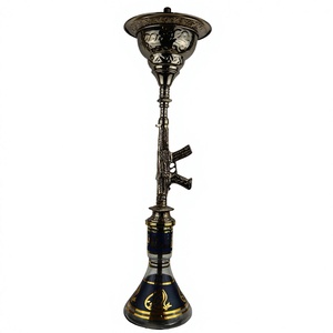 Auténtico Set de Hookah Khalil Mamoon con Diseño de Rifle y Cámara de Hielo - Shisha de 95cm con Núcleo de Latón Sólido - Product Image 2
