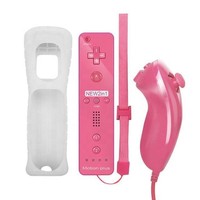 Manette de jeu Wii deux-en-un avec poignées gauche et droite, accélérateur intégré, sans fil, en ABS, fabriquée à Shenzhen, vente directe d'usine