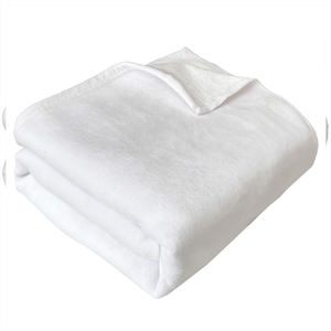 Manta de Toalla de Algodón Blanco Mink de Doble Capa, Tejida Lisa, Antipilling, para Uso Doméstico en Todas las Estaciones, Personalizable para Impresión en EE. UU. - Product Image 1