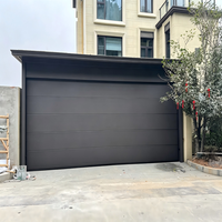 Porte de garage sectionnelle automatique en aluminium avec moteur, porte de garage à bascule isolée thermiquement pour villa de luxe, usage résidentiel