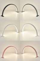 Lampe LED professionnelle demi-lune de grande taille 30 pouces/75 cm, haute puissance, pour table de manucure et usage domestique, logo personnalisé, lampe LED pour technicien en ongles et en cils