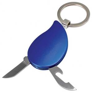 Coltellino Multiuso Tascabile 2 in 1 20x80 mm con Apribottiglie e Portachiavi - Product Image 1