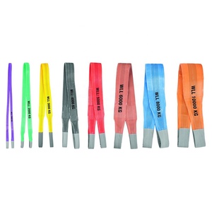 Sangle de levage industrielle robuste en polyester 3 tonnes SF6:1 7:1 4m avec double œillet CE - Product Image 4