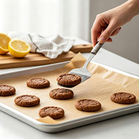 Rouleau de papier sulfurisé kraft non blanchi personnalisé en gros, papier cuisson antiadhésif résistant à la chaleur et à la graisse pour la cuisson et la rôtisserie