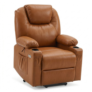 Sillón Reclinable Eléctrico Inteligente de Doble Motor con Masaje, Capacidad de 300 lb, Sofá de Cuero Profesional, Embalaje Optimizado <span class=keywords><strong>para</strong></span> E-commerce - Product Image 2