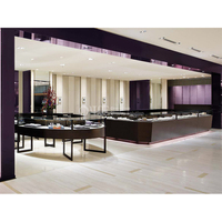 Comptoir de bijoux en bois de haute qualité vitrine murale moderne en métal vitrine de bijoux en verre personnalisé de luxe pour centre commercial
