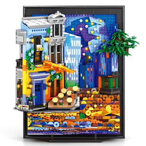 Reobrix 66702 2678 Pezzi Set <span class=keywords><strong>di</strong></span> Costruzioni Caffè <span class=keywords><strong>Notturno</strong></span> all'Aperto <span class=keywords><strong>di</strong></span> <span class=keywords><strong>Van</strong></span> <span class=keywords><strong>Gogh</strong></span>, Modellino Tecnico in Plastica, Regalo Moderno per le Feste - Product Image 1