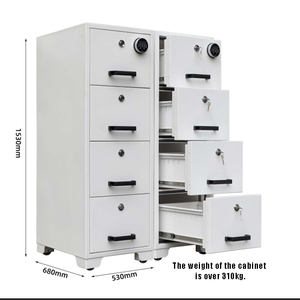 4-ngăn kéo thép chống cháy văn phòng lưu trữ an toàn chống cháy Tủ hồ sơ với độc lập tổ hợp phím khóa mã điện tử - Product Image 2