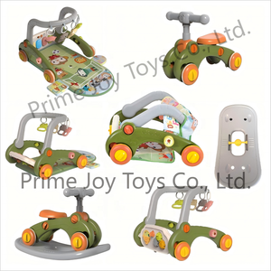 Carrello 7-in-1 in Plastica per Neonati con Culla Moses, Tappeto Gioco, Cavallo a Dondolo e Pianoforte a Pedali per Bambini 0-6 Mesi - Product Image 6