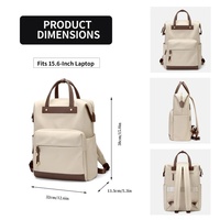 Sac à dos de voyage unisexe Dreamstar - 17,3 pouces, polyester imperméable, fermeture éclair, portable, bagage à main personnel pour les compagnies aériennes KD-CL2512004