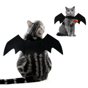 ECO Friendly Products Wholesale Pet Costume Clothes Black Bat Wings Pet Cosplay Prop Halloween Cat Dog Costume