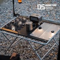 Table de camping en acrylique transparente, pliable, mini table d'extérieur, plateau empilable moderne et portable pour les voyages