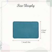 Patchs en similicuir rectangulaires vierges personnalisables avec logo, en cuir PU thermocollant pour chapeaux, avec adhésif, vente en gros