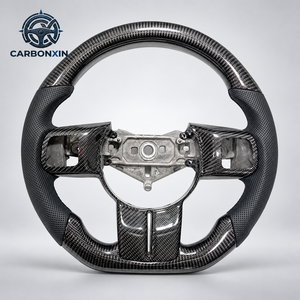 Volante Deportivo de 3 Radios y 40 mm con Empuñadura de Cuero Forjado y Fibra de Carbono para Jeep Grand Cherokee JL Wrangler SRT Trackhawk JK - Product Image 1
