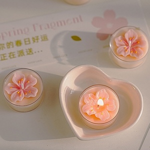 2-Giờ Làm Bằng Tay Mini Hương Thơm Sáng Tạo Đồ Trang Trí Đào Hoa Hình Dạng Hương Thơm Trà Ánh Sáng Nến - Product Image 4