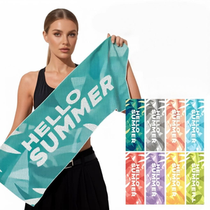 Premium Custom Printed Sports Towel Soft Absorbent Fitness Towel Quick-Dry Microfiber Gym Towel for <b>Running</b>, Camping, Travel - Product Image 1