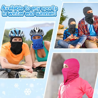 Hombres Mujeres Pasamontañas Máscara facial Máscara de esquí Camuflaje sólido Máscara facial completa Capucha Esquí Nieve Ciclismo Motocicleta Casco Liner Sombreros