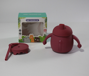 Nouvelle tasse d'apprentissage en silicone grande capacité, portable avec paille, anti-chute et poignée, pour l'apprentissage de l'eau des nourrissons - Product Image 5