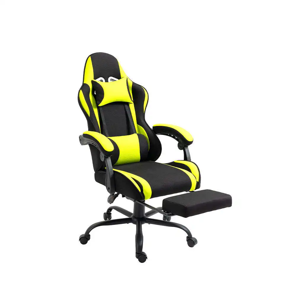 Оптовая цена, Лидер продаж, компьютерный рокер, лучшее мягкое желтое и черное игровое кресло с подставкой для ног