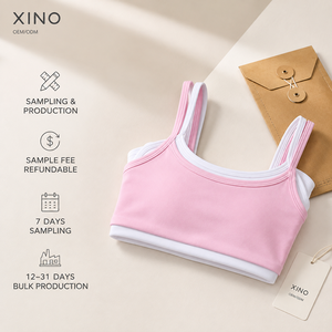 <span class=keywords><strong>Reggiseno</strong></span> Sportivo da Donna OEM con Logo Personalizzato, <span class=keywords><strong>Doppia</strong></span> Fascia, Bordi a Contrasto, Leggero, Traspirante, Imbottito, Supporto Leggero per Yoga e Allenamento - Product Image 6