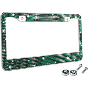 Marco Universal para Matrícula con Diamantes de Imitación para Estados Unidos, Canadá y México, Soporte para Placa de Coche con Incrustaciones de Diamantes - Product Image 2