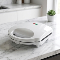 Machine à sandwichs pour petit-déjeuner avec logo personnalisé, fonction de rangement vertical et enrouleur de cordon