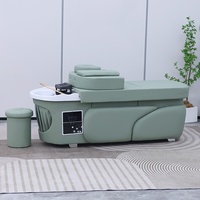 Chuque Salon : Bac à shampoing et fauteuil de lavage pour massage thaïlandais, hydrothérapie, et lit de spa capillaire