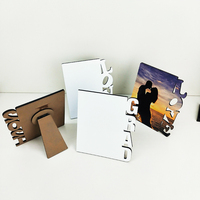 Vente en gros de panneau MDF en bois blanc découpé au laser cadre photo vierge de sublimation pour l'impression par transfert